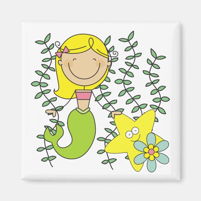 Blonde Mermaid Magnet (Front)