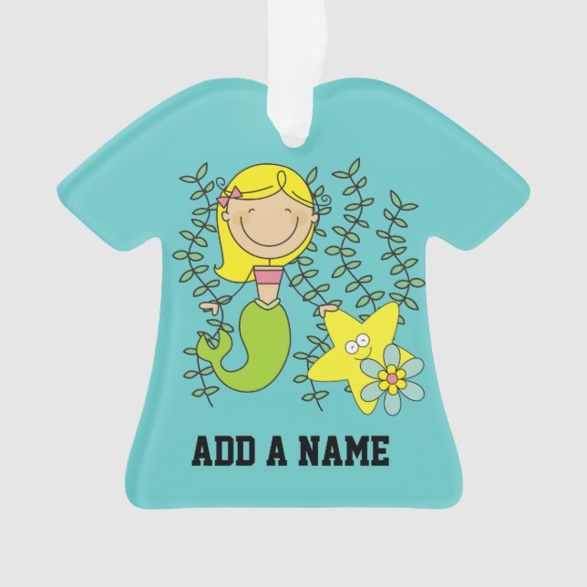 Blonde Mermaid Ornament (Front)