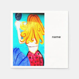 blonde mermaid paper napkins