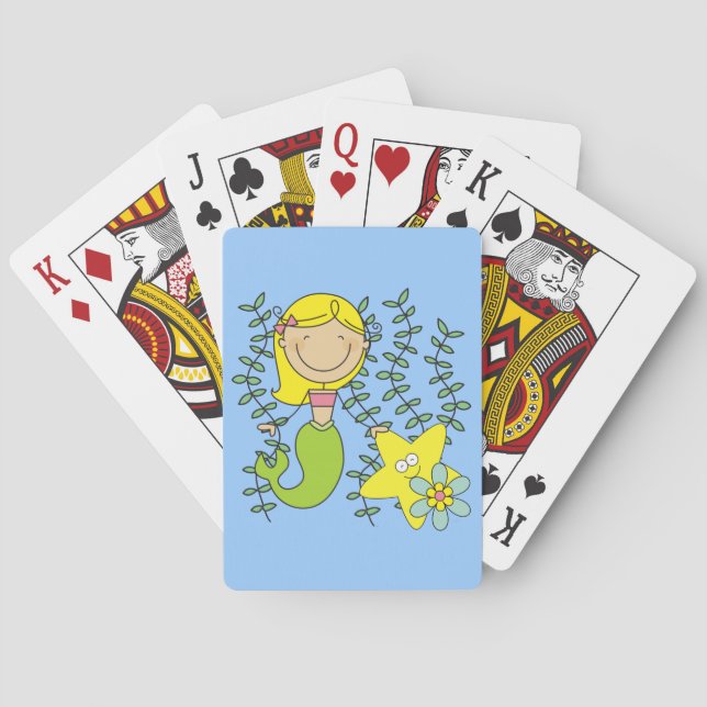 Blonde Mermaid Playing Cards (Back)