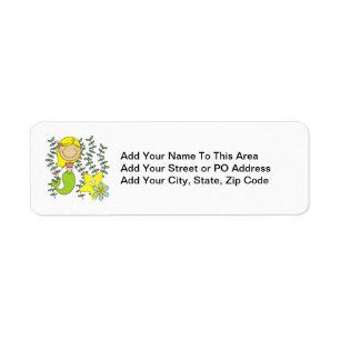 Blonde Mermaid Return Address Label