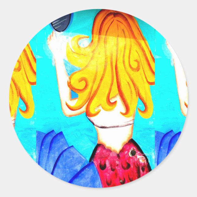 blonde mermaid sticker (Front)
