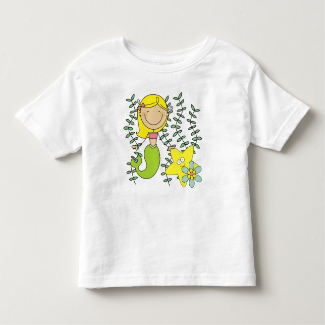 Blonde Mermaid Toddler T-Shirt (Front)