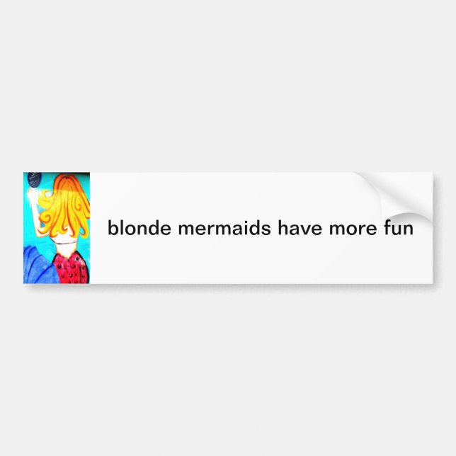 blonde mermaids bumper sticker (Front)