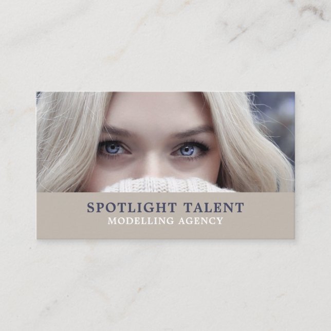Blonde Model, Modelling Agency, Model Agent Business Card (Front)