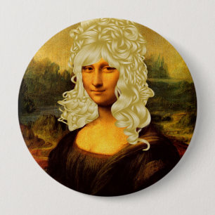 Blonde Mona Lisa 10 Cm Round Badge