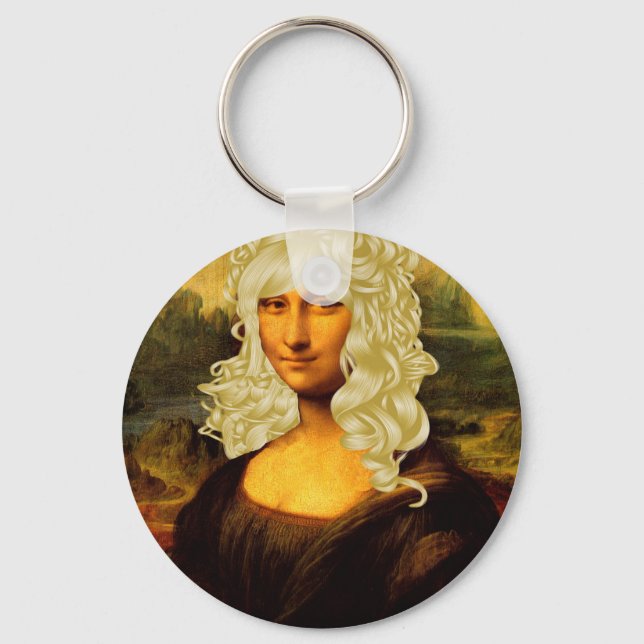 Blonde Mona Lisa Key Ring (Front)