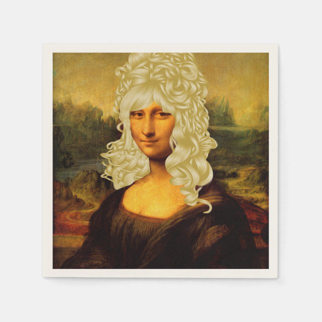 Blonde Mona Lisa Napkin (Front)