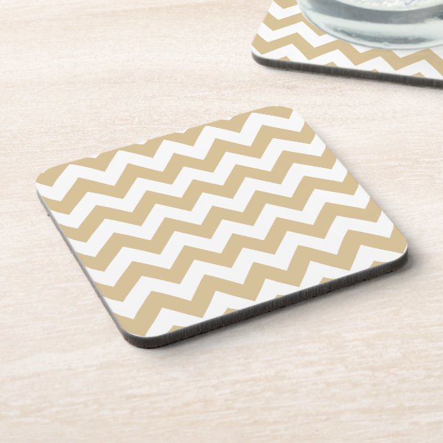Blonde Neutral Chevron Coaster (Left Side)