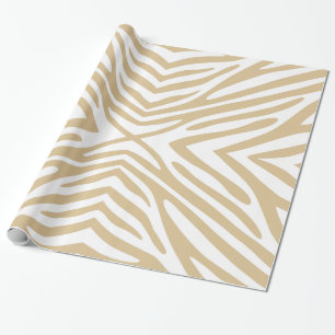 Blonde Neutral Zebra Wrapping Paper