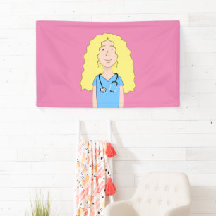 Blonde Nurse Banner