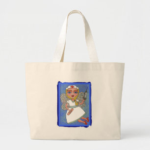 Blonde Nurse Fairy - RN LPN nursing tote bag