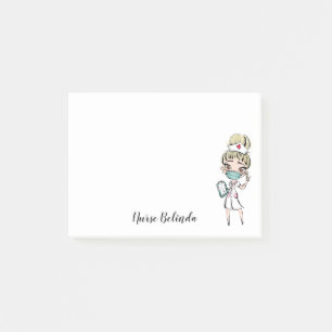 Blonde Nurse Medical Personalized Post-It Notes