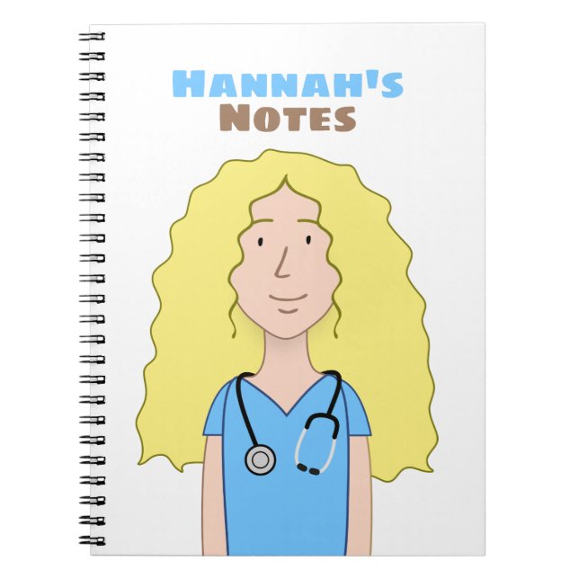Blonde Nurse Notebook (Front)