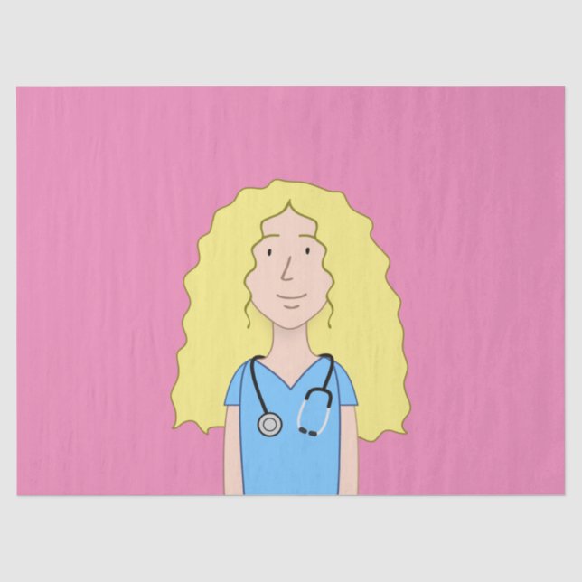 Blonde Nurse Tissue Paper (Front)