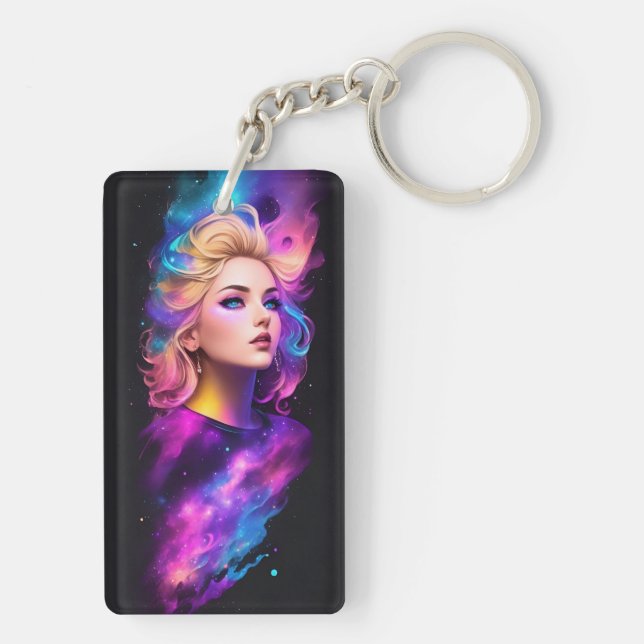 blonde of the galaxy key ring (Back)