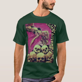 Blonde Pin Up Girl Science Fiction Vintage Horror  T-Shirt
