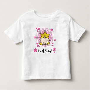 Blonde Princess 4th Birthday Tshirts and Gifts