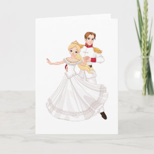 Blonde Princess and Charming Prince Fairytale Card