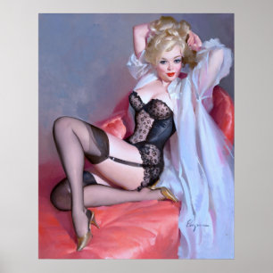 Blonde Reclining Poster