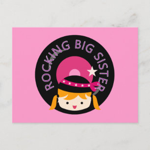Blonde Rocking Big Sister Postcard