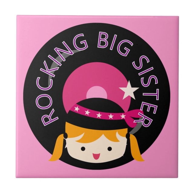 Blonde Rocking Big Sister Tile (Front)