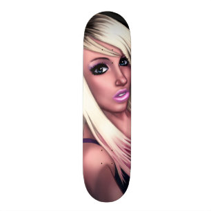 Blonde Skater Girl Skateboard