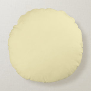 Blonde Solid Colour Round Cushion