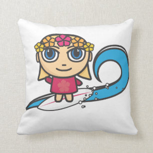 Blonde Surfer Girl American Pillow/Cushion Cushion