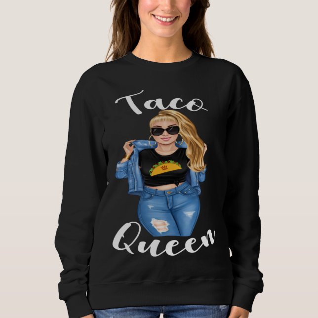 Blonde Taco Queen Cinco De Mayo 5  Womens Women Sweatshirt (Front)
