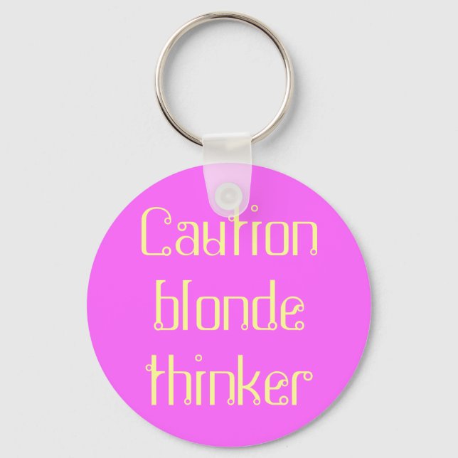 blonde thinker key ring (Front)