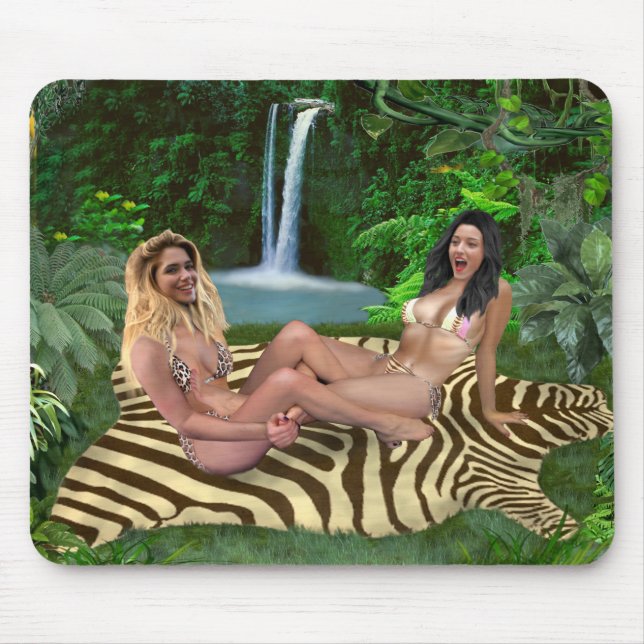 BLONDE VS BRUNETTE MOUSE PAD (Front)