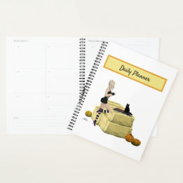 Blonde Witch Pin Up Girl Daily Planner