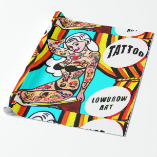 blonde with  body art wrapping paper