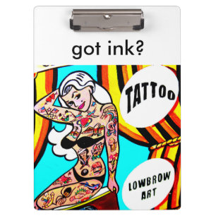 blonde with tattoos clipboard