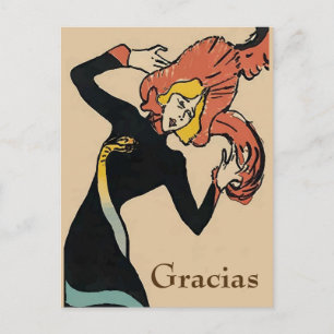 Blonde Woman,  Gracias, change text Postcard