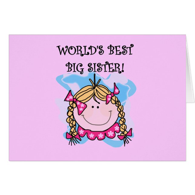 Blonde World's Best Big Sister Tshirts and Gifts (Front Horizontal)