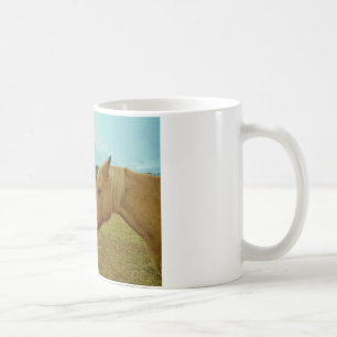 Blonde Yellow horse & Easter Bunny Coffee Mug