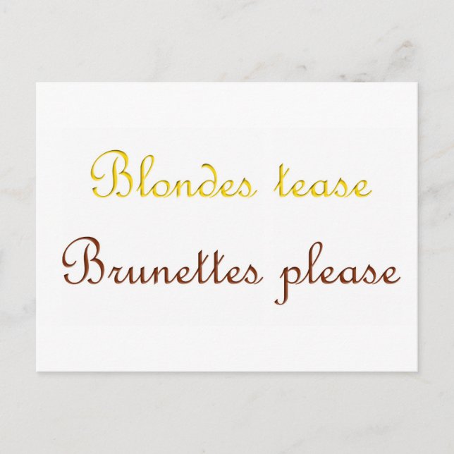 Blondes&Brunettes Postcard (Front)