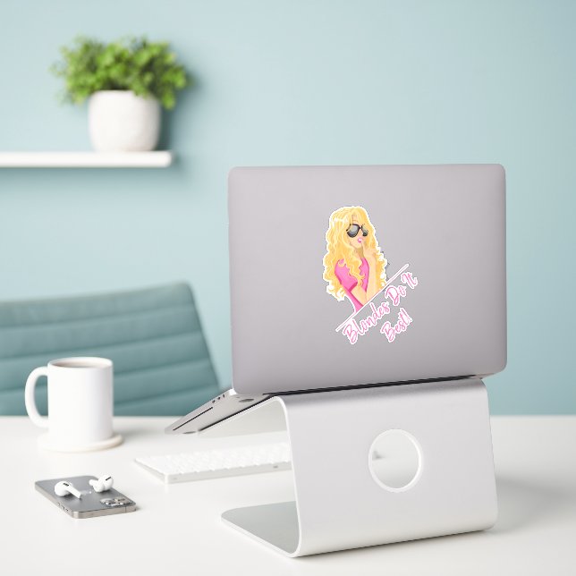 Blondes Do It Best! Personalised Text (Laptop On Desk)