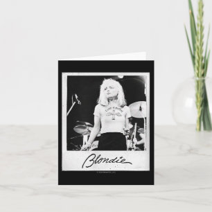 Blondie Black And White Laroid Photo Vintage Band Card
