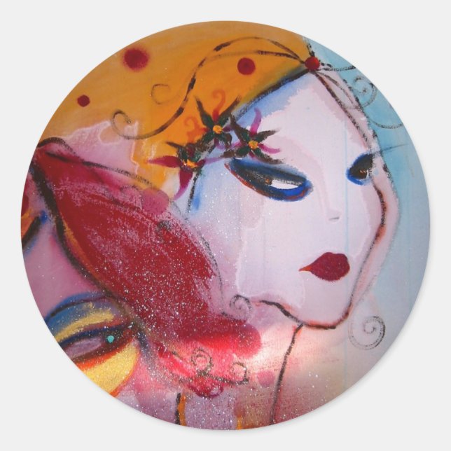 "Blondie & I" Classic Round Sticker (Front)