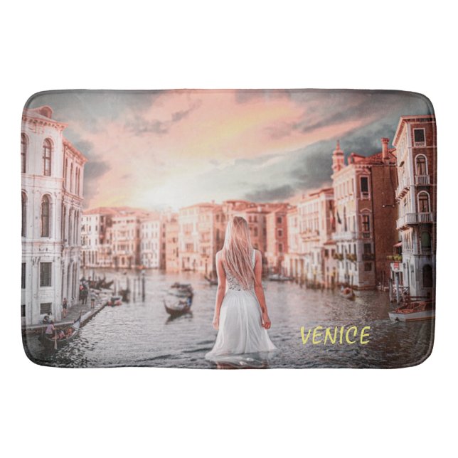 Blondie In Romantic Venice     Bath Mat (Front)