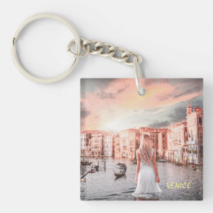 Blondie In Romantic Venice    Key Ring
