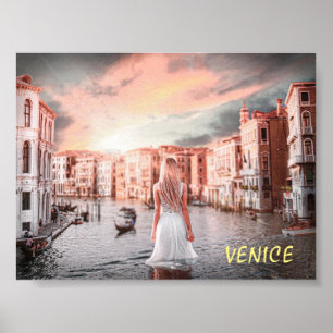 Blondie In Romantic Venice Poster