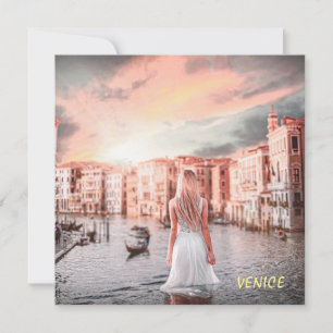 Blondie In Romantic Venice Thank You Card