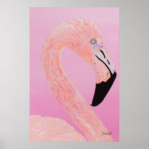 Blondie The Flamingo - By Just Dahl Poster