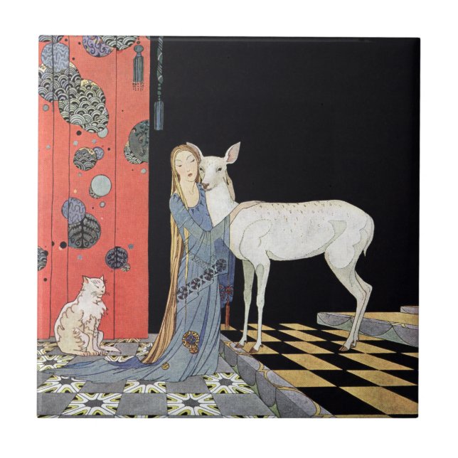 Blondine by Virginia Frances Sterrett Tile (Front)