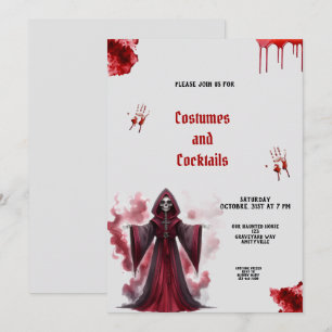  BLOOD AND SKETLON HALLOWEEN PARTY INVITATION