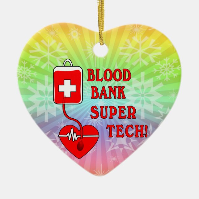 BLOOD BANK SUPER TECH CERAMIC ORNAMENT (Front)